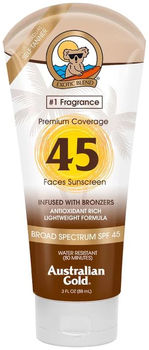Australian Gold SPF Солнцезащитный Лосьон для лица Premium Coverage SPF45 Sheer Faces with bronzer 88 мл