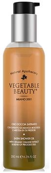 Vegetable Beauty сатиновое масло для душа с органическим экстрактом сицилийского апельсина и комплексом драгоценных масел 200мл