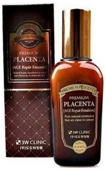 3W Clinic Плацента Эмульсия для лица антивозрастная Premium placenta Age repair emulsion 145мл