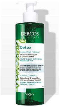 Виши Dercos Nutrients Detox глубоко очищающий шампунь 250 мл