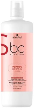 Schwarzkopf Bonacure Peptide Repair Rescue Шампунь мицеллярный интенсивный питательный для жестких волос 1000мл