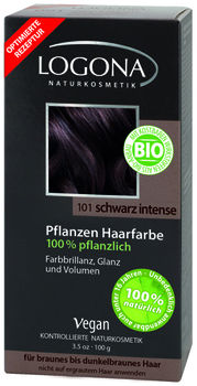 Logona Растительная краска для волос 101 Насыщенно-черный 100г