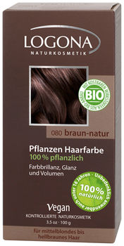 Logona Растительная краска для волос 080 Натурально-коричневый 100г