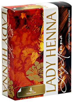 Lady Henna Краска для волос на основе хны Каштановый (№4) 60г