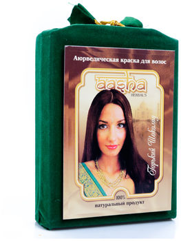 Aasha Аюрведическая краска для волос Горький шоколад 100мл