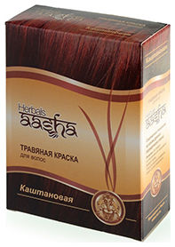 Aasha Травяная краска для волос Каштановый 60мл