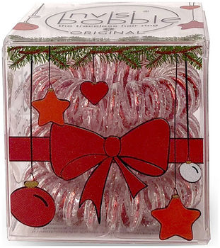 Invisibobble Резинка-браслет для волос ORIGINAL Christmas Glitter прозрачный-красный (3146)