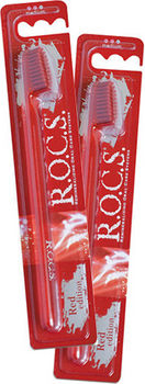 Рокс/Rocs Зубная щётка Red Edition классическая средняя, 1 шт.