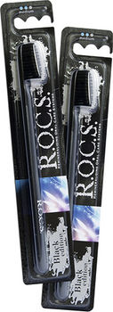 Рокс/Rocs зубная щетка Black Edition Classic средняя