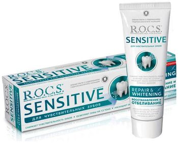 Rocs SENSITIVE Зубная паста Восстановление и Отбеливание 94 г