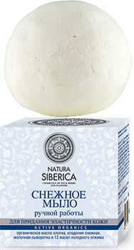 Натура Сиберика Снежное мыло ручной работы для повышения эластичности кожи 100 г