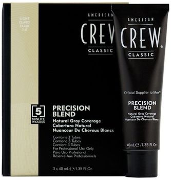 American Crew Precision Blend Краска для седых волос Блонд 7/8 3*40мл