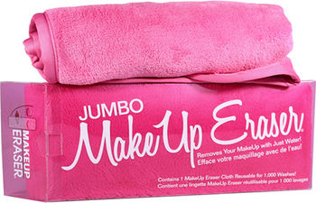 Большое полотенце для снятия макияжа и боди-арта (розовое) jumbo makeup eraser