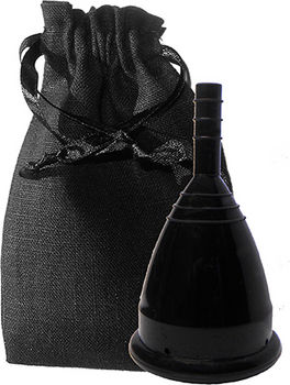Черная менструальная чаша в мешочке (размер l) cuplee