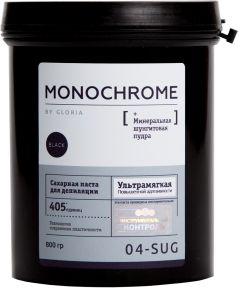 Сахарная паста для депиляции monochrome ультрамягкая повышенной адгезивности (цепкости) gloria spa