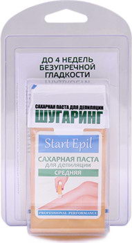Набор для шугаринга (сахарная паста в картридже "средняя" 100 г. + полоски для депиляции) start epil