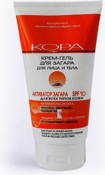 Крем-гель активатор загара для лица и тела spf 10 kora - KORA (Кора)