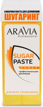Сахарная паста для депиляции в шугаринга медовая очень мягкой консистенции aravia professional