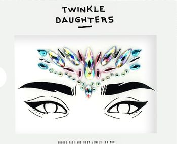 Патч для лица «треугольник» с розовыми и голубыми кристаллами - Twinkle Daughters