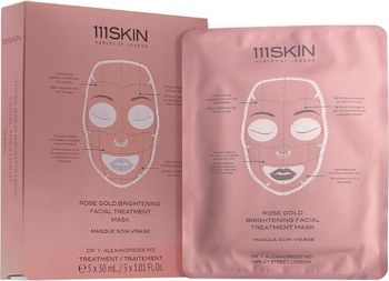 Маска для сияния Розовое золото Rose Gold Brightening Face Treatment Mask, 5 шт. - 111 Skin