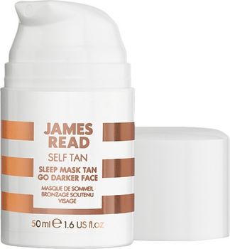 Ночная маска для лица уход и загар темная SLEEP MASK TAN GO DARKER FACE, 50 ml - James Read