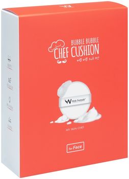 Набор для ухода за кожей лица Bubble Bubble Chef Cushion (спонж + сыворотка с витамином С) - Wish Formula