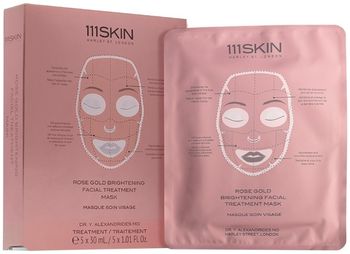 Маска для сияния Розовое золото Rose Gold Brightening Face Treatment Mask, 5 шт. - 111 Skin