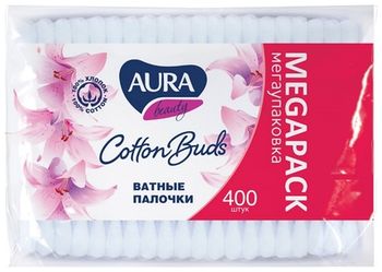 Ватные палочки 400 шт Aura