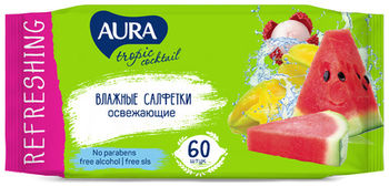 Влажные салфетки Aura