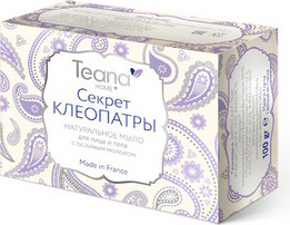 Натуральное мыло с ослиным молоком "Секрет Клеопатры" для сухой и чувствительной кожи лица и тела, 100 г (Teana)