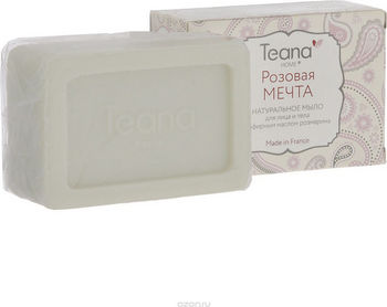 Натуральное мыло с эфирным маслом розмарина "Розовая мечта" для жирной и проблемной кожи лица и тела, 100 г (Teana)
