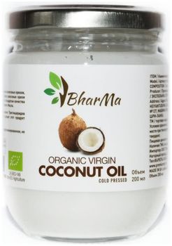 Нерафинированное кокосовое масло, 200 мл (Bharma Oils)
