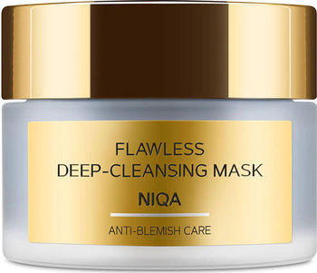 Детокс-маска "NIQA Flawless" с углем и марокканской глиной для глубокого очищения пор и борьбы с несовершенствами, 50 мл (Зейтун)