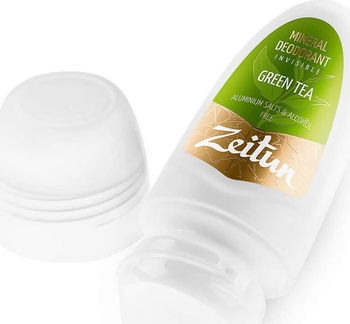 Минеральный шариковый дезодорант "Зеленый чай" с коллоидным серебром, 50 мл (Зейтун)