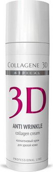 Крем для лица "Anti Wrinkle" с плацентолью, коррекция возрастных изменений для зрелой кожи, 30 мл (Medical Collagene 3D)