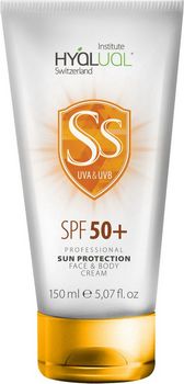 Солцезащитный крем для лица и тела SPF-50+, 150 мл (Hyalual)