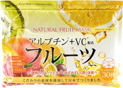 Курс натуральных масок с фруктовыми экстрактами для лица, 30 шт. (Japan Gals)