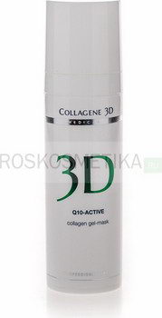 Гель-маска коллагеновая с коэнзимом Q10 и витамином Е для устранения сухости кожи, 30 мл (Medical Collagene 3D)