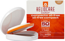 Крем-пудра "HELIOCARE Oil Free" компактная SPF-50 для жирной кожи, светлый натуральный тон, 10 г (Cantabria Labs)