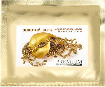 Маска коллагеновая "Золотой шелк" с биозолотом, 1 шт. (Premium)