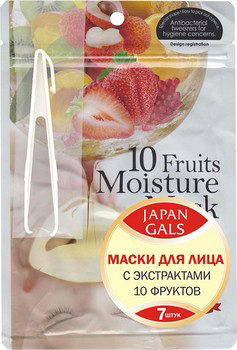Маска "Pure Essential" с экстрактами фруктов, 7 шт (Japan Gals)