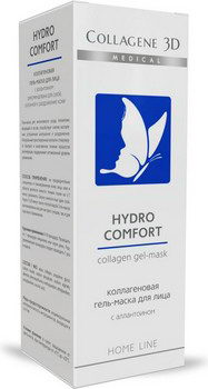 Коллагеновая гель-маска "Hydro Comfort" для сухой, склонной к раздражению кожи для лица, 30 мл (Medical Collagene 3D)