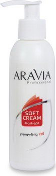 Сливки с маcлом иланг-иланг для восстановления рН-баланса кожи после эпиляции, с дозатором, 150 мл (Aravia Professional)