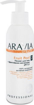 Гель-эксфолиант "Fruit Peel" с фруктовыми кислотами для тела, 150 мл (Aravia Organic)