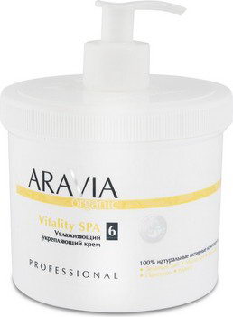 Увлажняющий укрепляющий крем "Vitality SPA", 550 мл (Aravia Organic)