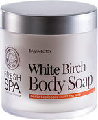Белое берёзовое мыло для тела bania detox natura siberica