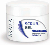 Скраб - гель для тела (перед депиляцией) aravia professional