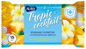 Влажные салфетки 15 шт Aura